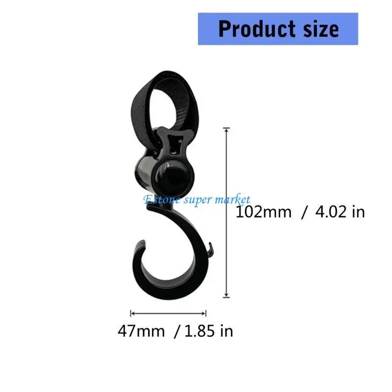 090B 1Pc/2Pcs 360 Degree Rotating Baby Strollers Hook Multifunctional Hanger for Easy Convenience Use Enhancing Durability