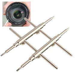 25-130MM Professional Camera Lens Spanner Wrench Disassemble Wrench Open Tool Pointy/Flat Tips Lens Removal Tool for DSLR