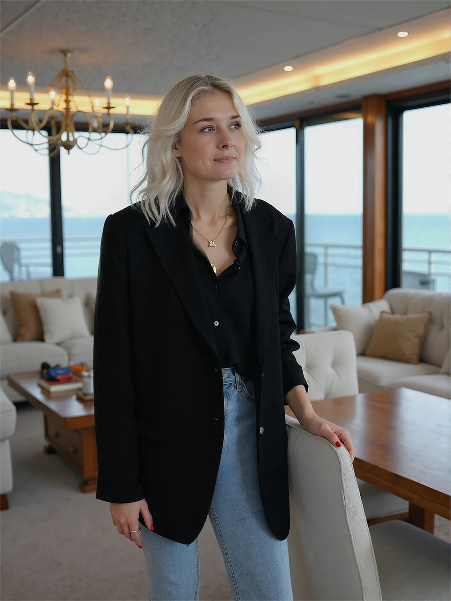 سترة نسائية كبيرة الحجم على الطراز القوطي Y2K Punk E Girl معاطف عمال خلفية مطبوعة مصممة خفيفة الوزن معطف خارجي بري متوسط