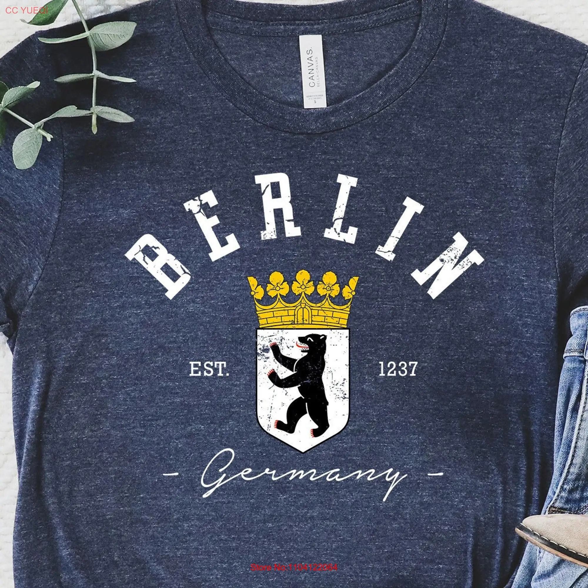 Berlin T Shirt City Germany Capital Of long or short sleeves