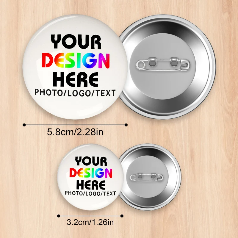 Personalized Waterproof Button Pins for Outdoor Clothing-DIY Custom Badges, Fashion Decorative Accessories with Secure Fastening