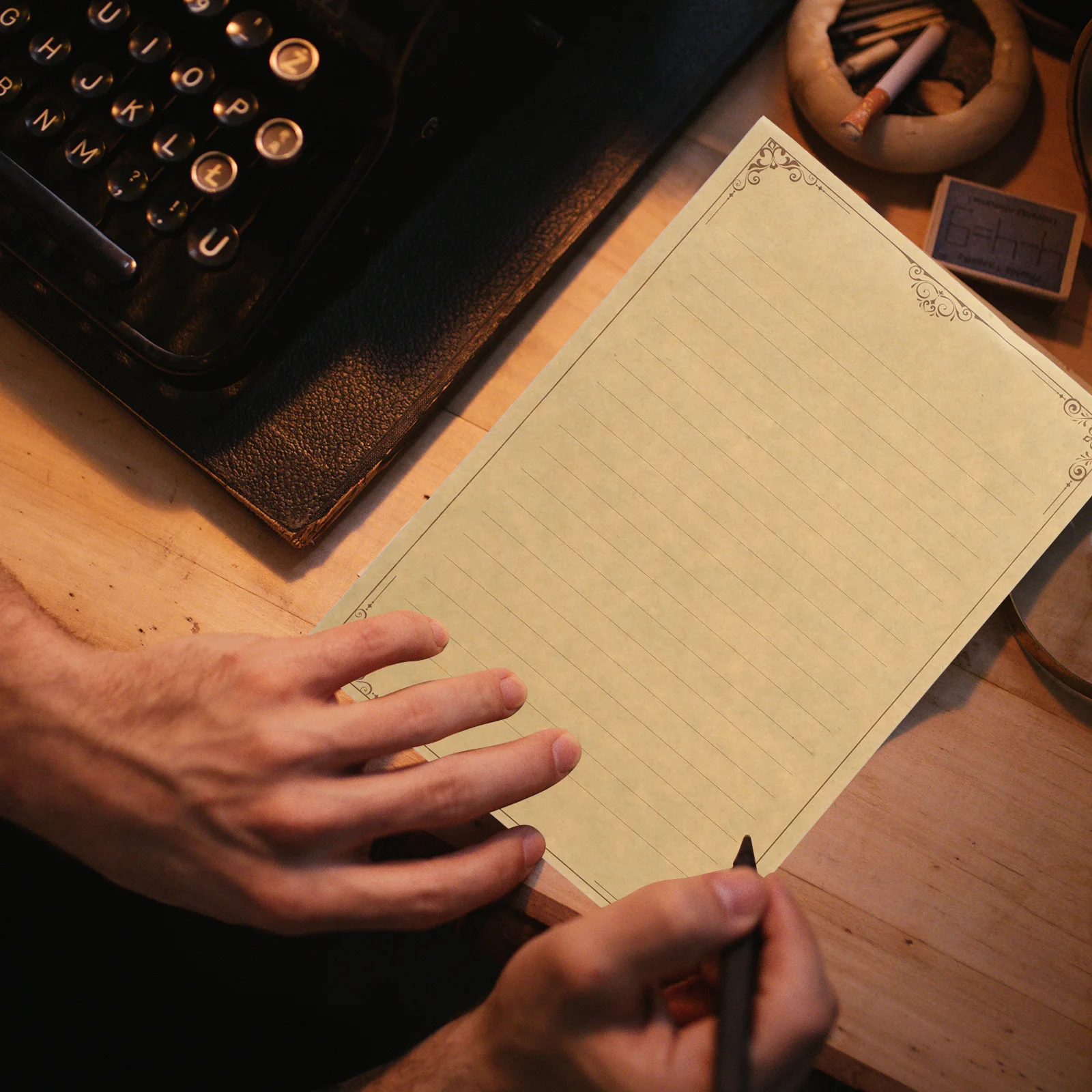 

2 Sets Traveler Notebook Letter Paper Vintage Festival Stationery Envelopes Rope Thick Smooth Writing Practical