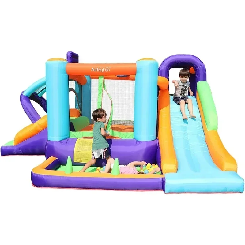 AirMyFun Inflatable castle for kids and toddlers inflatable bounce castle with blower outdoor indoor backyard jumping house