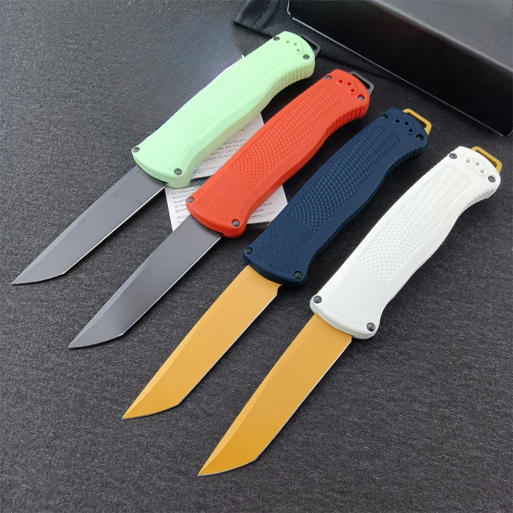 

6 Styles BM 5370 BK Limited Shootout Pocket Knife D2 Blade Nylon Fiber Handle Military Tactical Knives Outdoor Camping EDC Tool