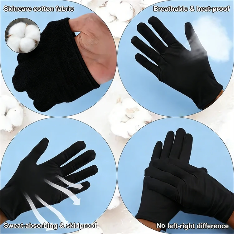 1 Paar Herren Schwarze Stretch-Seiden-Innenhandschuhe Dünne Etikette-Innenhandschuhe für Fahrrad, Motorrad, Skifahren, Wandern und Alltag – Detail 2