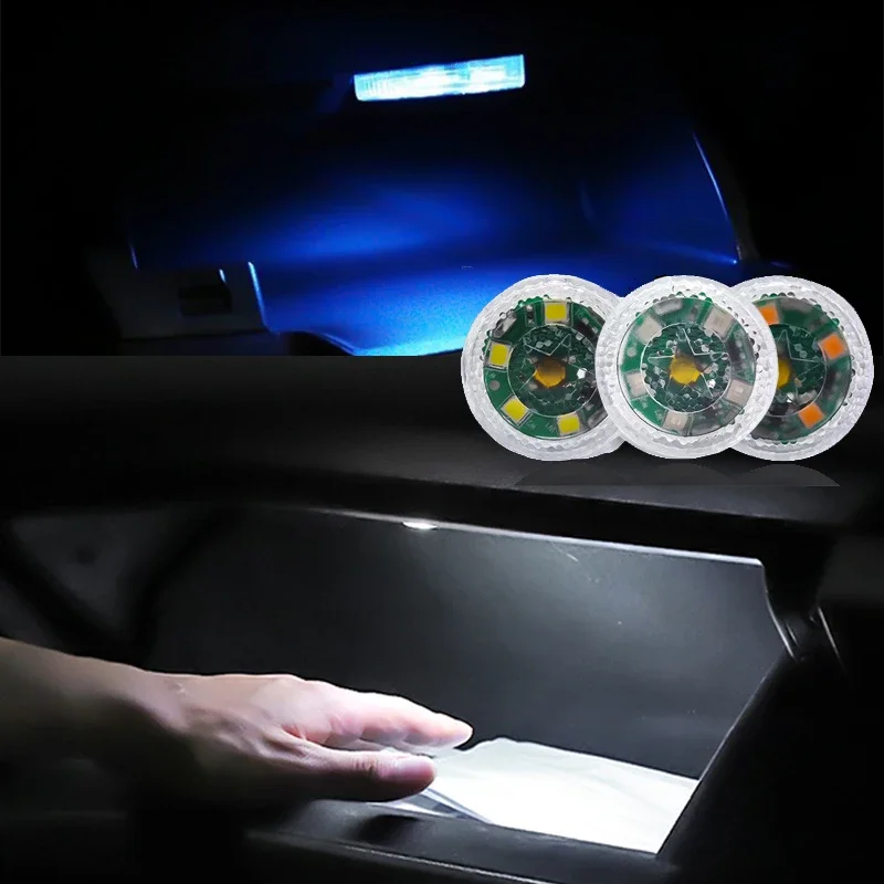 Auto Mini LED Touch Schalter Licht Auto universal LED Touch Sensor Buch Lichter runde Not lampen Auto Innen licht Mini Umgebungs l