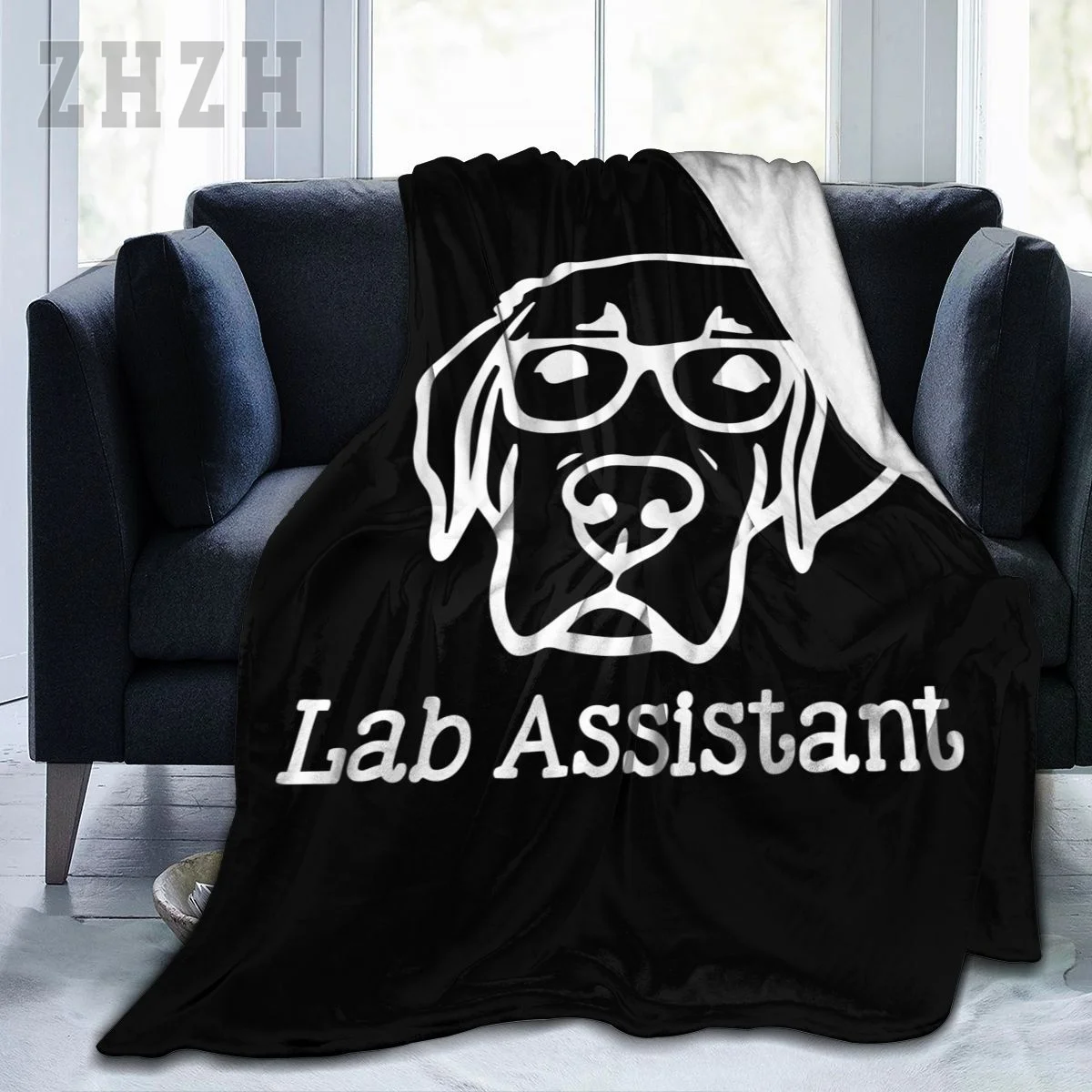 Blanket Lab Assistant Labrador Lover Gift Labrador Retriever Dog Flannel Multifunction Camping Sofa Cover Keep Warm