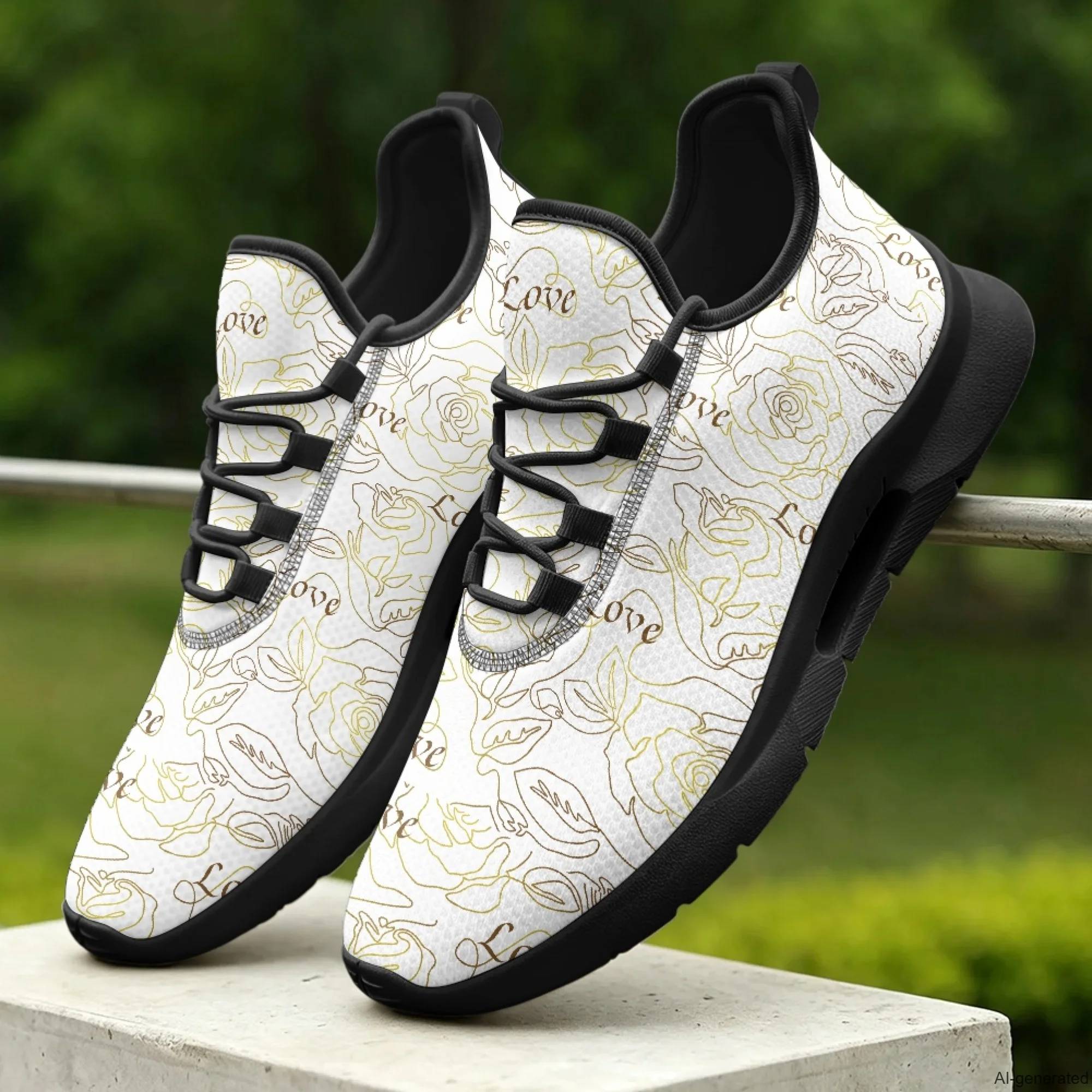 XIXIRIMIDO Tenis Feminino Lace-up Casual Shoes Nurse Sneakers Man Shoes Rose Print Women's Sneakers and Casual Shoes 35-48