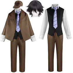 Edogawa Ranpo cosplay Costume Detective Uniform Suit Edogawa Rampo Outfits with Hat for Halloween Comic Con