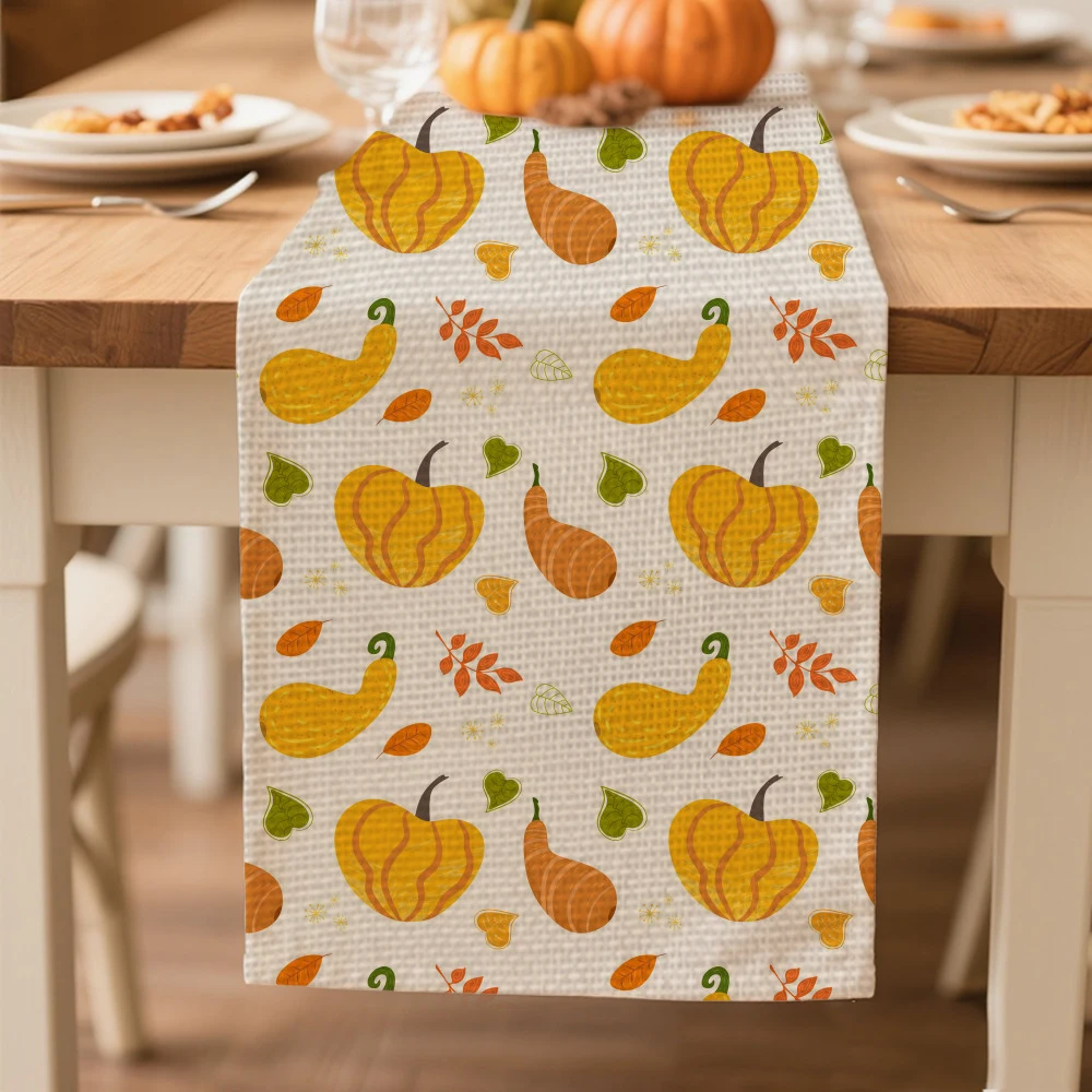 

autumn table runners Table decoration and accessories for Harvest Festival Day Thanksgiving Day tablecloth