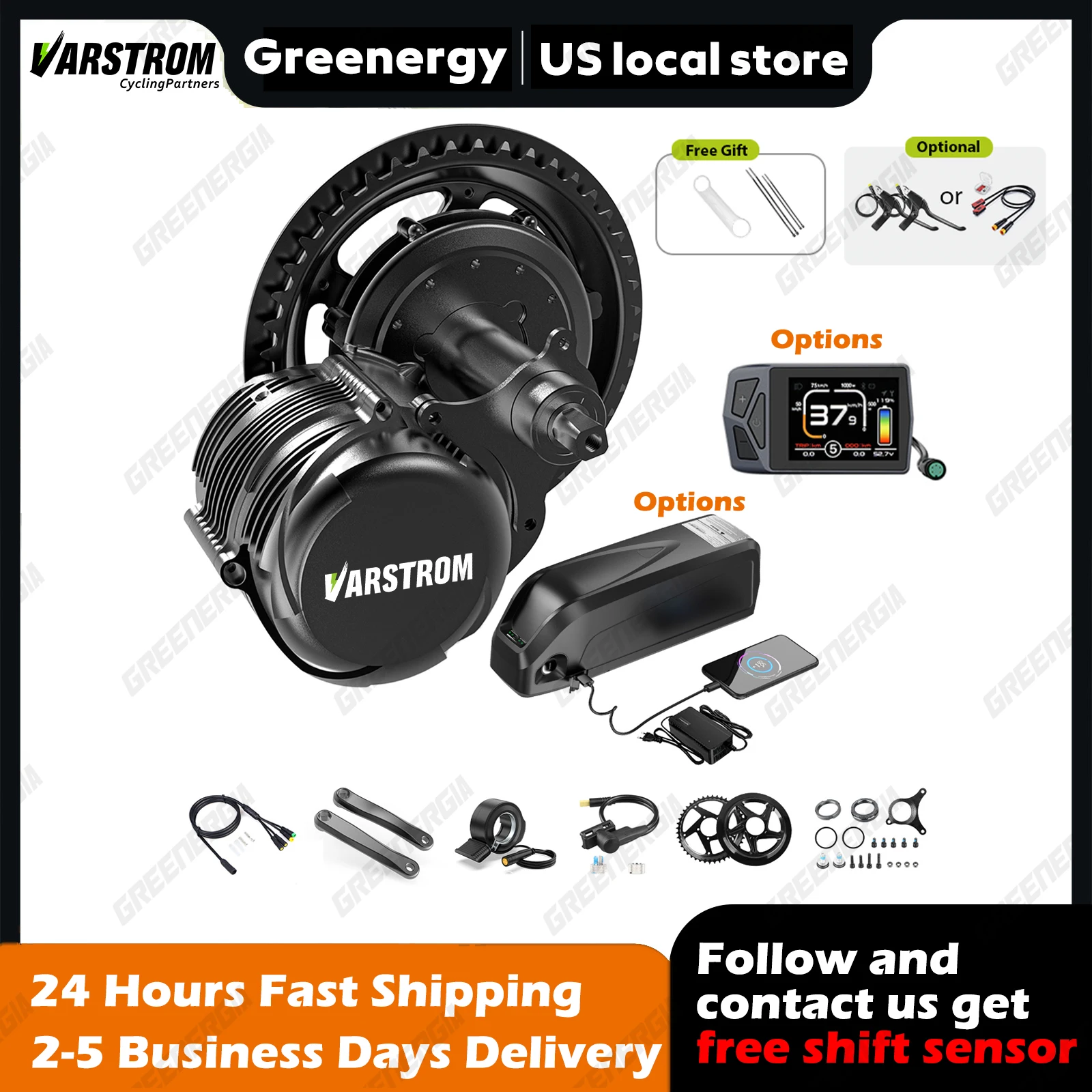 

Tongsheng TSDZ8 48V 750W TSDZ2B 500W ebike kit electric bicycle central mid motor with torque sensor 13Ah 17.5Ah 20Ah Battery