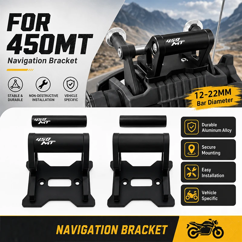For CFMOTO 450MT MT450 2024 2025 Motorcycle Accessorie For CF450MT GPS Phone Holder Stand Navigation New Extension Bracket