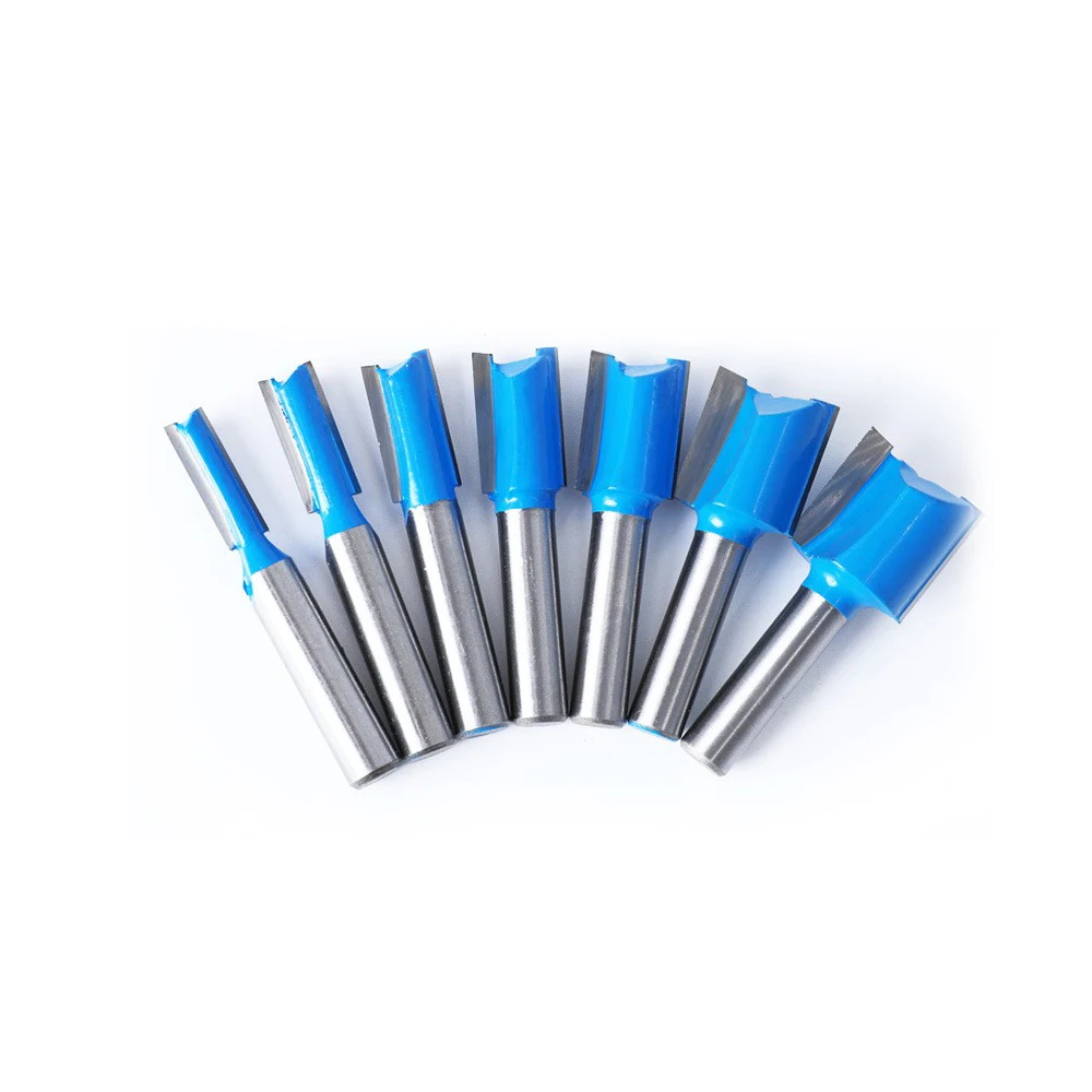 Imagem -06 - Straight Cut Router Brocas mm Shank Cortador de Corte de Madeira Dupla Flauta Carbide Straight Milling Cutter Bit Grupo Pcs
