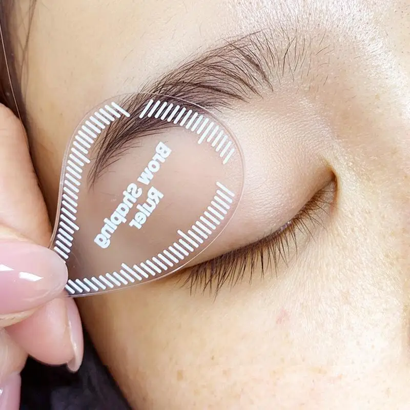 Shaping Ruler Template Stencils Fast Drawing PMU Eyebrow Hair Stroke Eyeliner Tear Drop Arch Brow Mapping Tool 1 Minute Brow