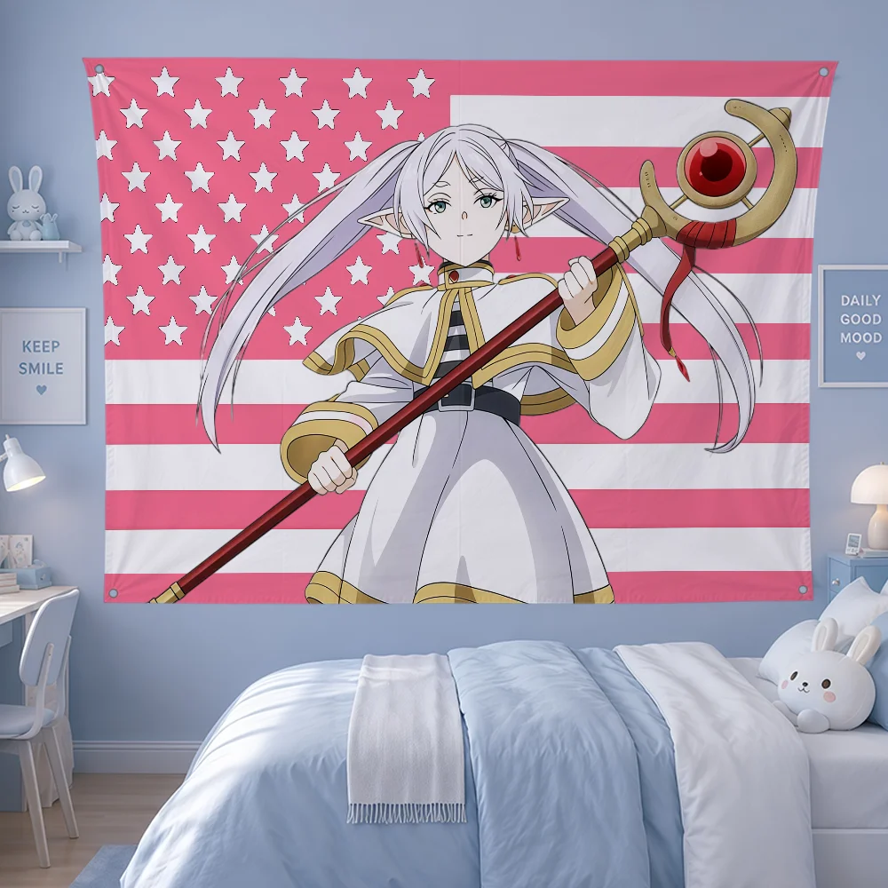 Bendera Anime Lucu F-Frieren,  - Outdoor Camping Wallpaper ulasan dan harga