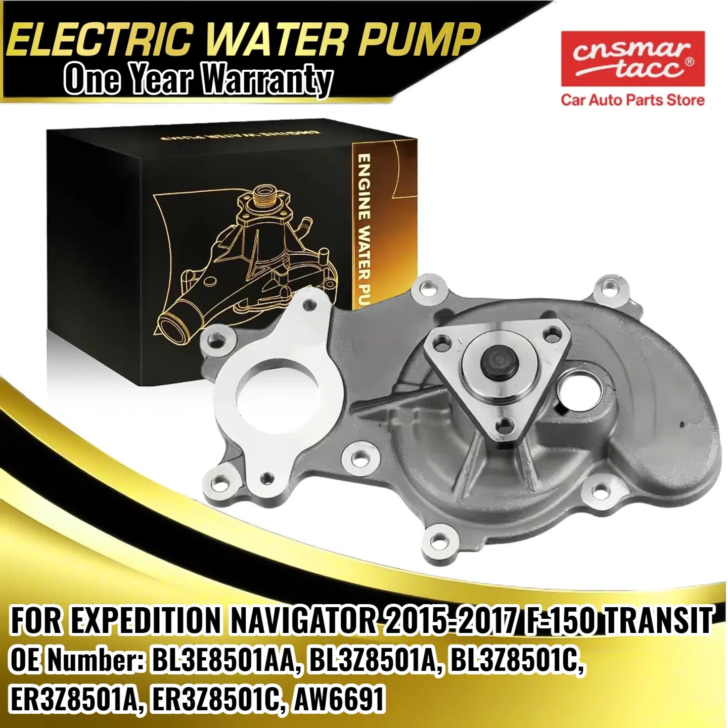 

Engine Water Pump for Ford F-150 Expedition Transit-150 Lincoln Navigator 3.5L BL3E8501AA, BL3Z8501A, BL3Z8501C, ER3Z8501A