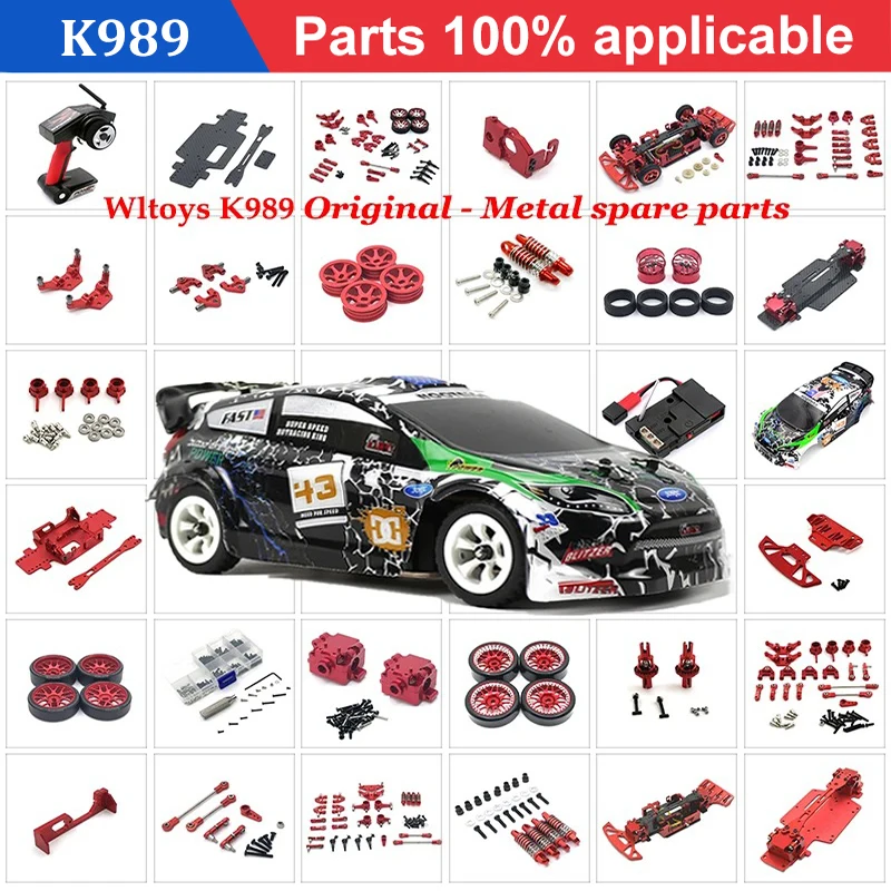 Wltoys K989 284161 284010  284131 K969 1/28 Rc Car Metal PO Parts Six-Piece Set  Car Accessories  Rc Cars for Adults