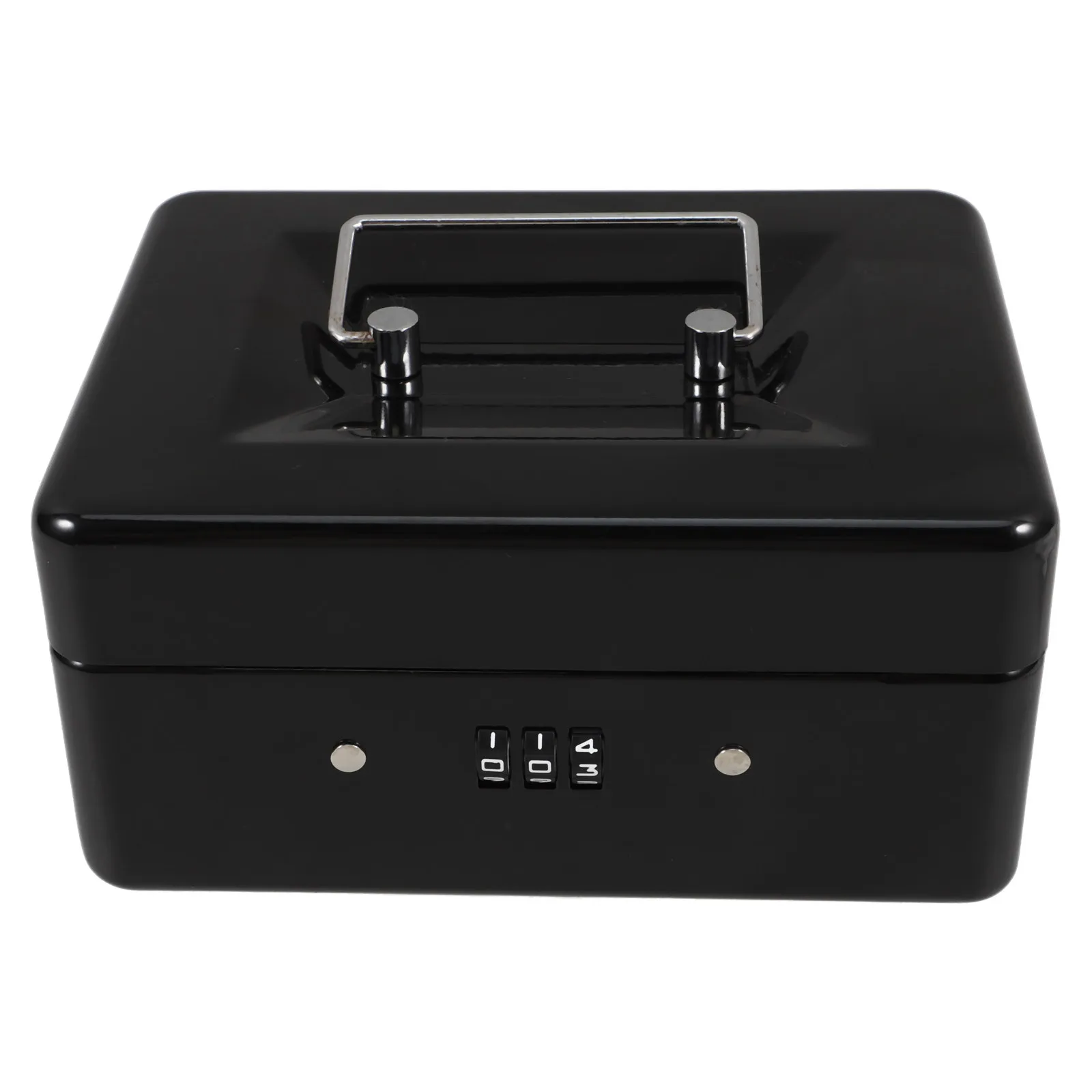 صندوق نقود فولاذي مدمج مع قفل مجمع، صندوق تخزين محمول قابل للقفل لمفاتيح المال، المستندات المهمة للاستخدام الخارجي #4