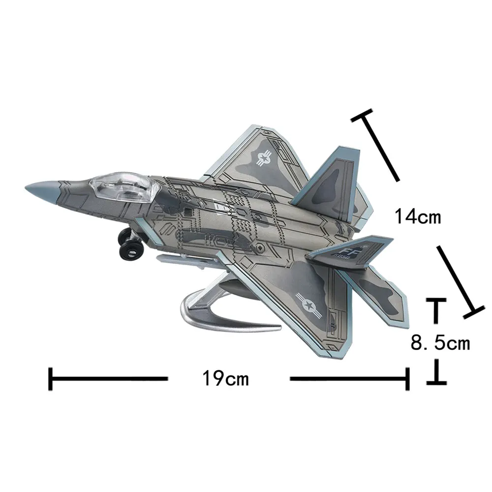 

1/100 Scale Aircraft F22 Model Building Toys ABS Military Model Plane for Kids 3D Puzzle Assembly Miniature Airplane Toy Gift