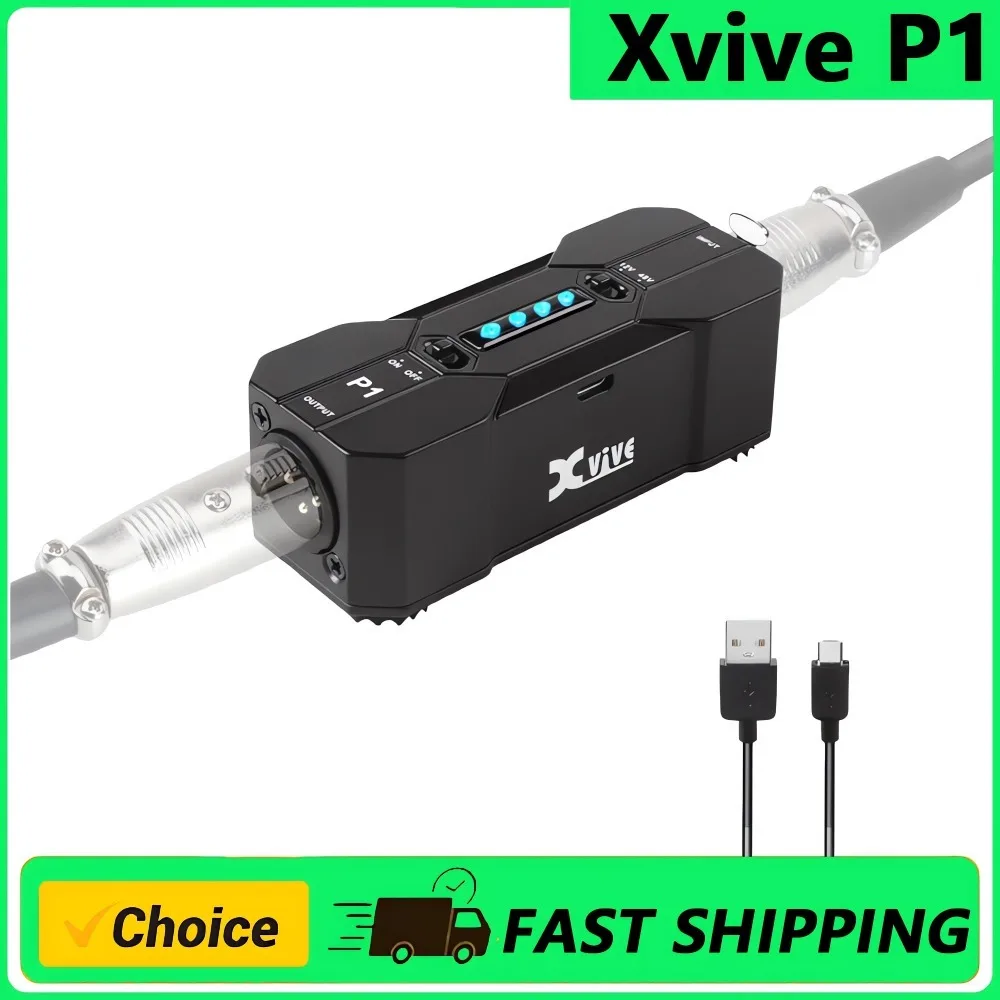 Xvive P1 فانتوم مزود الطاقة 48 فولت/12 فولت، ما يصل إلى 40 ساعة من الاستخدام، طاقة فانتوم محمولة قابلة لإعادة الشحن للمكثف/البندقية #1