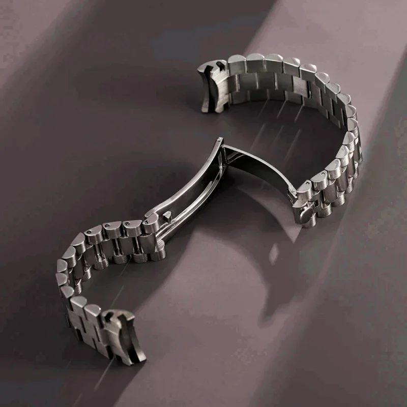 Cinturino per orologio presidenziale in acciaio inossidabile massiccio da 20 mm con estremità curva adatta per cinturino Rolex DATEJUST 316L