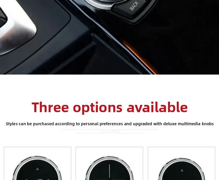 For BMW 1 2 3 4 5 6 7 Series X1 X5 X6 F20 F30 F10 F07 E60 E90 E70 IDrive Car Multimedia Big Knob Covers Button Trim Control