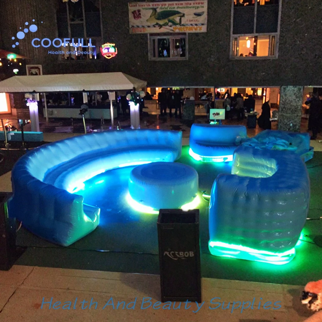 Coofull Factory Supply Giant Business Inflatable Couch 8 Seat Inflatable Sofa  for Party Events