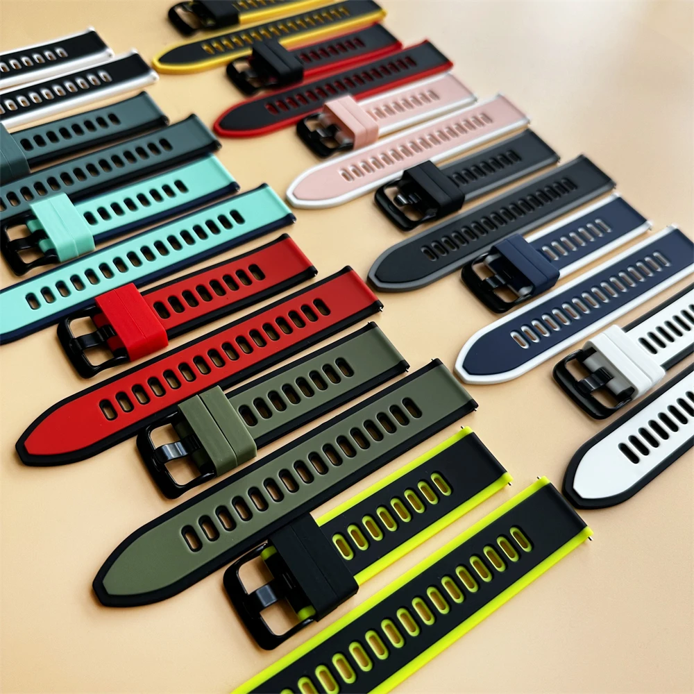 20 مللي متر 22 مللي متر المطاط حزام لسامسونج غالاكسي ساعة 5/4 44 مللي متر 40 مللي متر معصمه غالاكسي ساعة 4 الكلاسيكية/5 برو 46 مللي متر 45 مللي متر سيليكون سوار