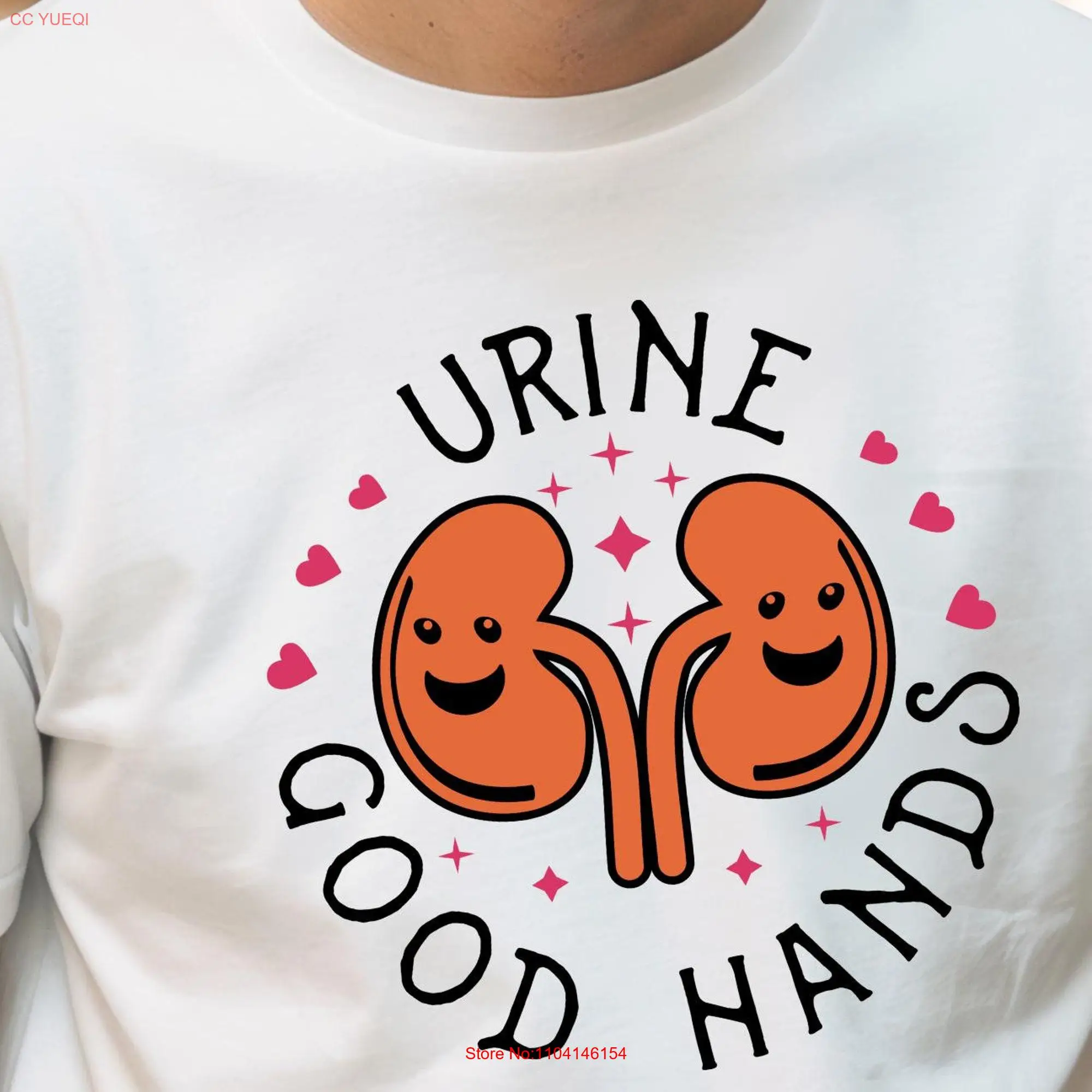 Urine Good Hands T Shirt Dialysis Nurse s Kidney Disease for Birthday Girls Him long or short sleeves