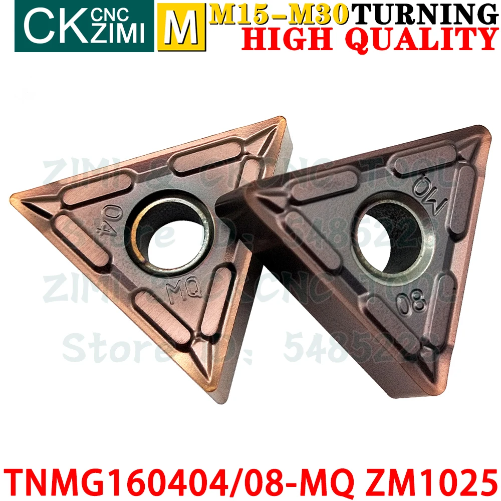 TNMG160404-MQ TNMG160408-MQ ZM1025 Carbide Inserts External Internal Turning Inserts Tool TNMG 1604 CNC Metal Lathe Cutter Tools