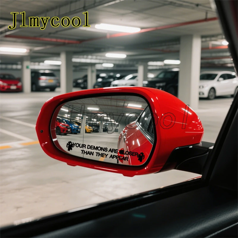 Your Inner Demons Are Closer Than They Seem Sticker Removable Car Mirror Stickers Halloween Decorations Fun Car Stickers