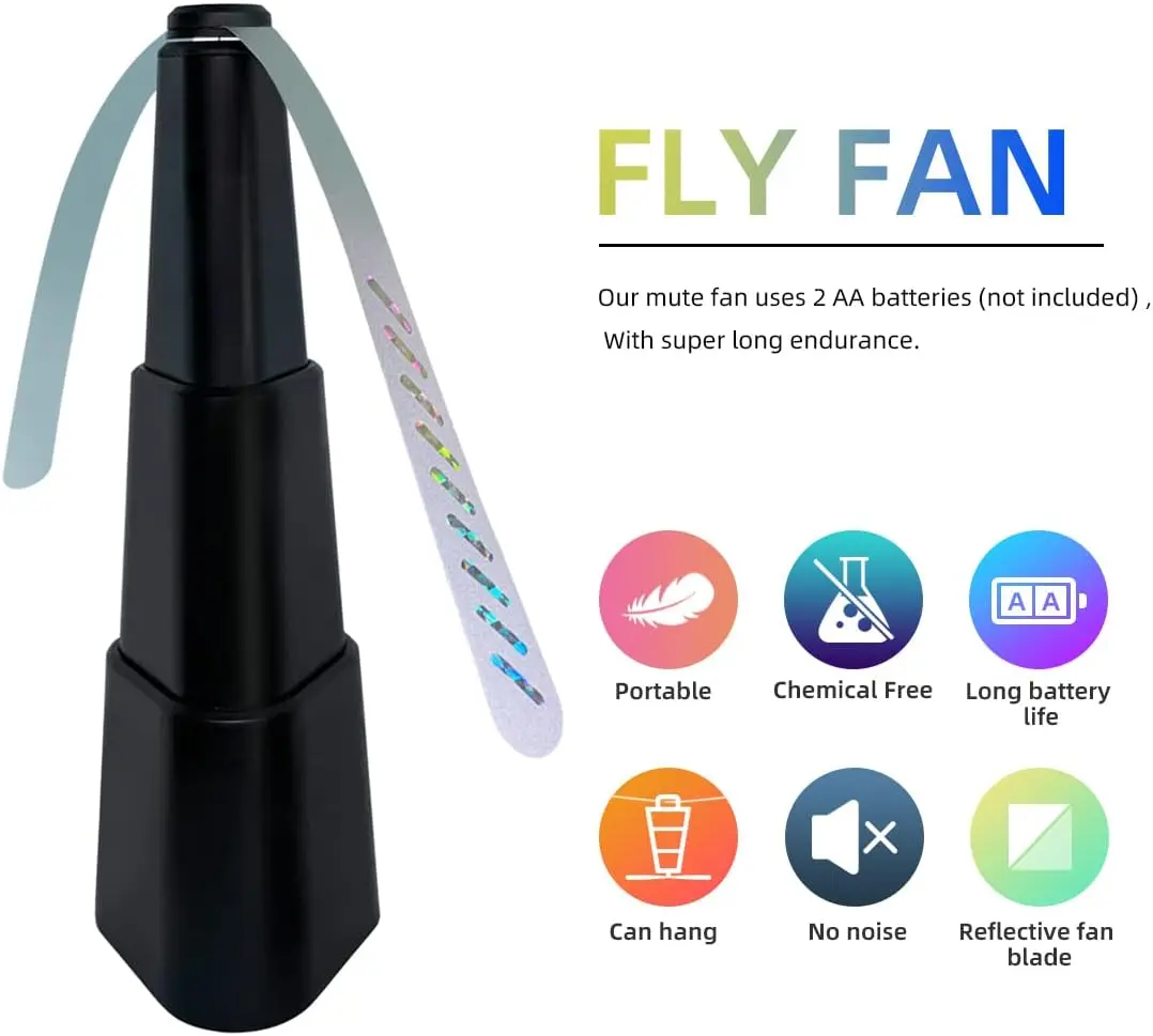 Fly Fans for Tables, Portable Automatic Table Food Fly Fan Picnic Drive Fans for Outdoor Indoor Meal, Keep for Your Food Clean R