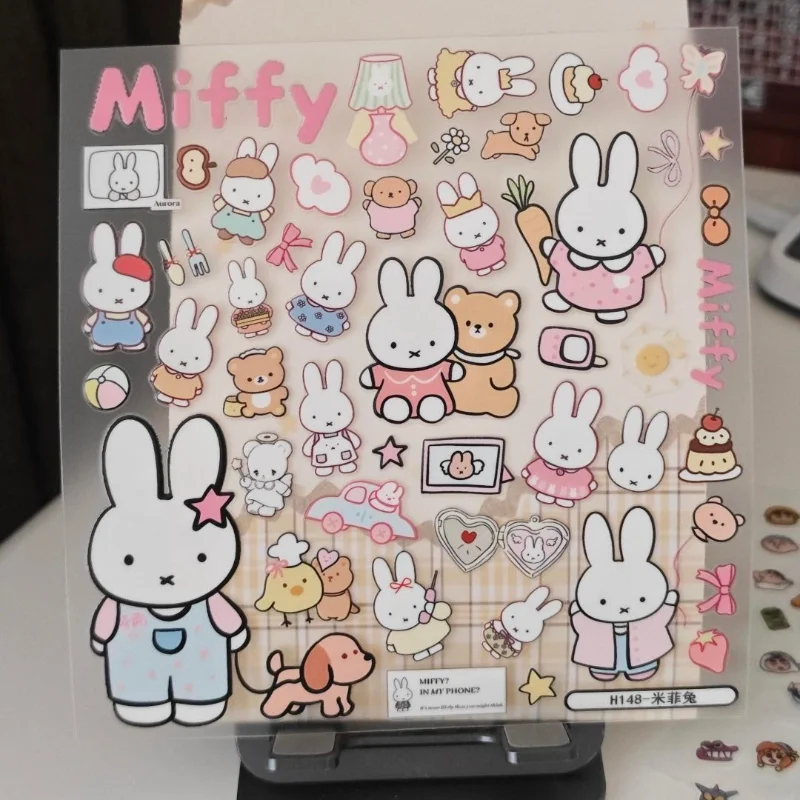 Miffy. Rabbit Cartoon Cute Stickers Flat Waterproof DIY Water Cup Hand Account Stickers view 4