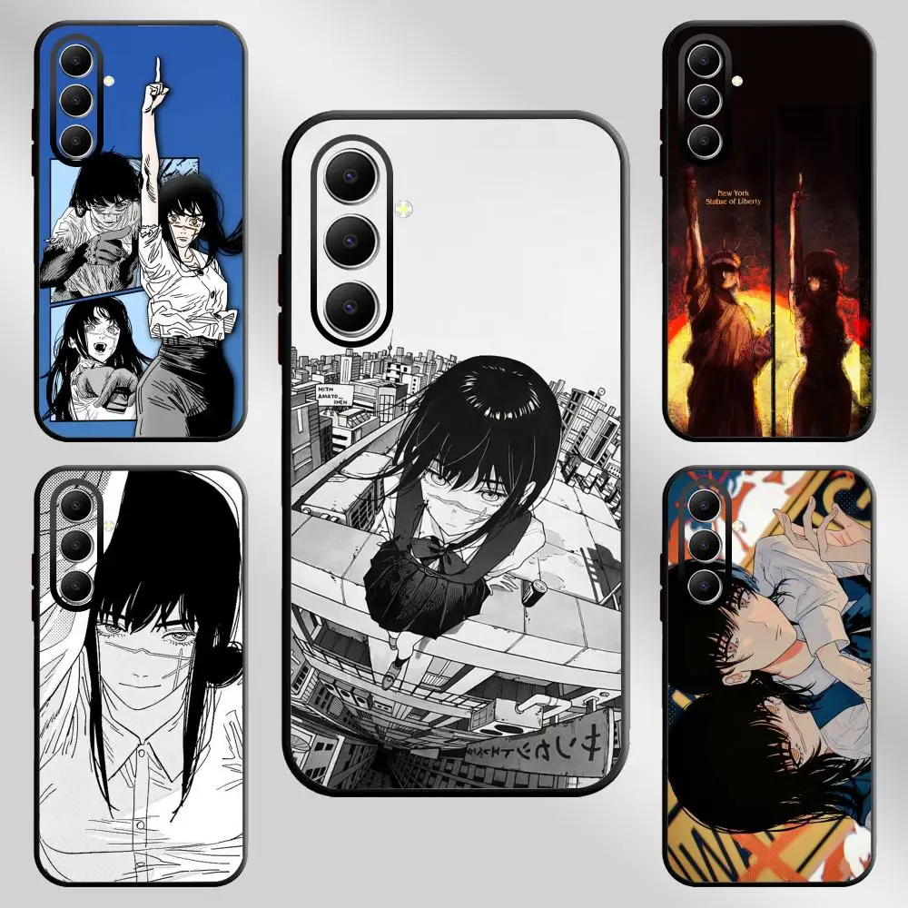 War Devil Asa Mitaka Phone Case For Samsung Galaxy A16 A56 A36 A26 A06 A55 A54 A15 A35 A25 Soft Black
