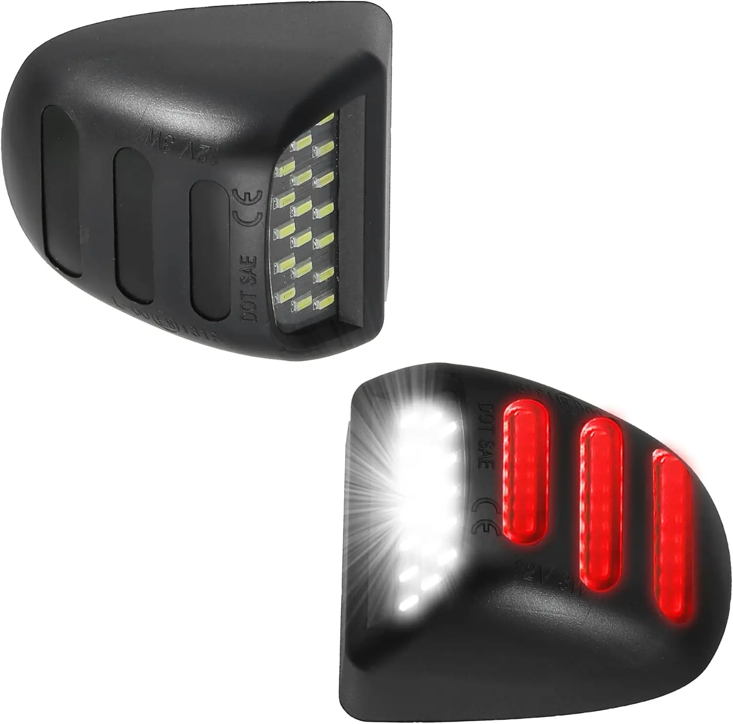

LED License Plate Light Tag Lamp Assembly for Chevy Silverado Tahoe Suburban for GMC Sierra 1500 2500 3500 Full LED Rear Number