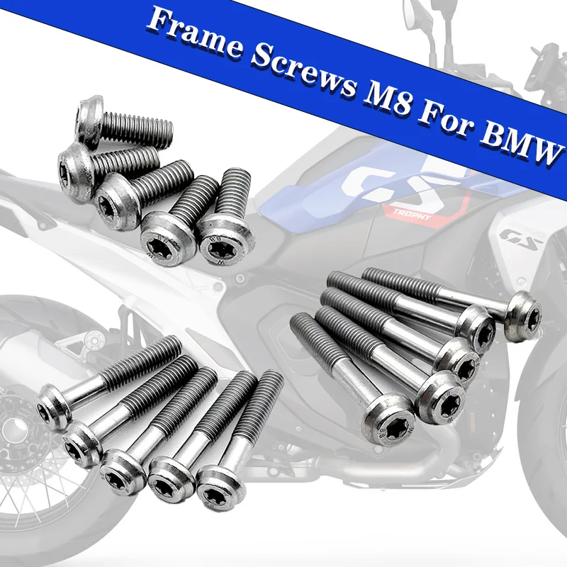 Tornillos de marco de motocicleta M8 para BMW R1300GS R1200GS R1200RT S1000R C600 C650GT F750GS F850GS RNINET K1600GT/B R1250GS/ADV/RT R18