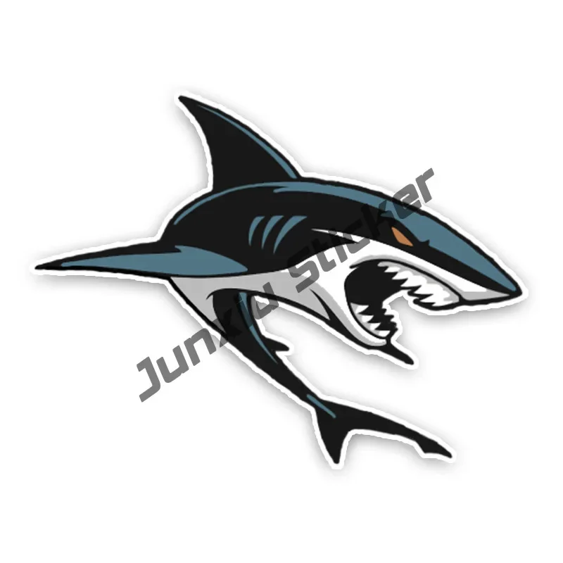 Cartoon Graffiti Die Cut Shark Decal Shark Decoration Sticker Anime Car Accessories for JDM SUV Cars Racing Helmet Truck Decor