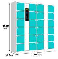 Mall Self-service Metal Storage Locker With Electronic Lock Gym 12 Doors Steel Smart Cabinet