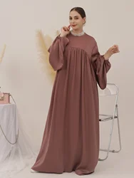 Eid Abaya Dress for Women Solid Maxi Prayer Dresses Woman Party Abayas Ramadan Saudi Arabic Dubai Robe Caftan Vestido Kaftan