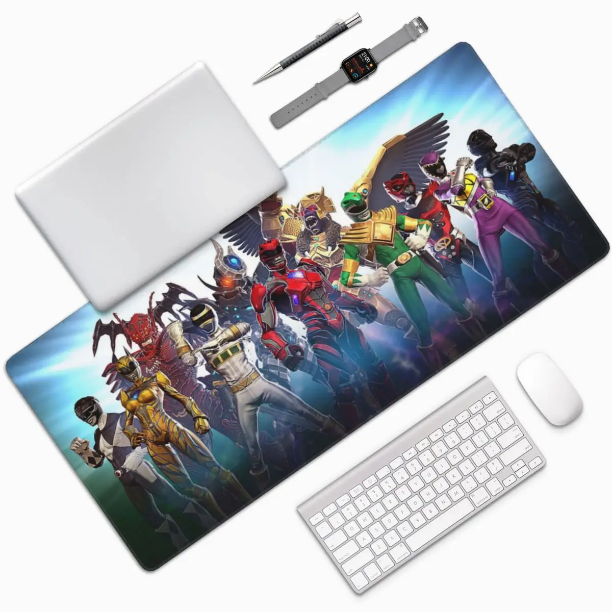 Mighty Morphin Power Ranger Large Mouse Pad Computer Keyboard Mouse Mat Gamer PC Laptop Desk Mat Office Accessories Table Mats