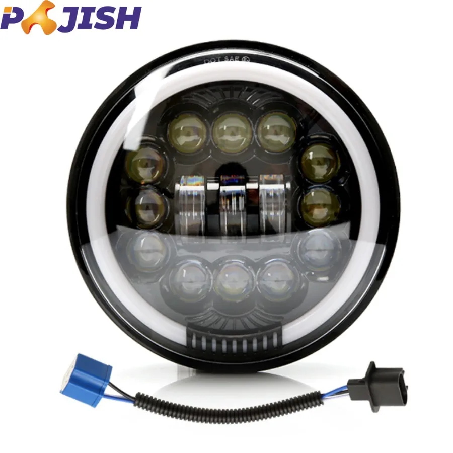 Motorbike Modified Accessories 12V Headlamp for Wrangler for Harley for Jeep Motorcycle 7 Inch LED Headlight