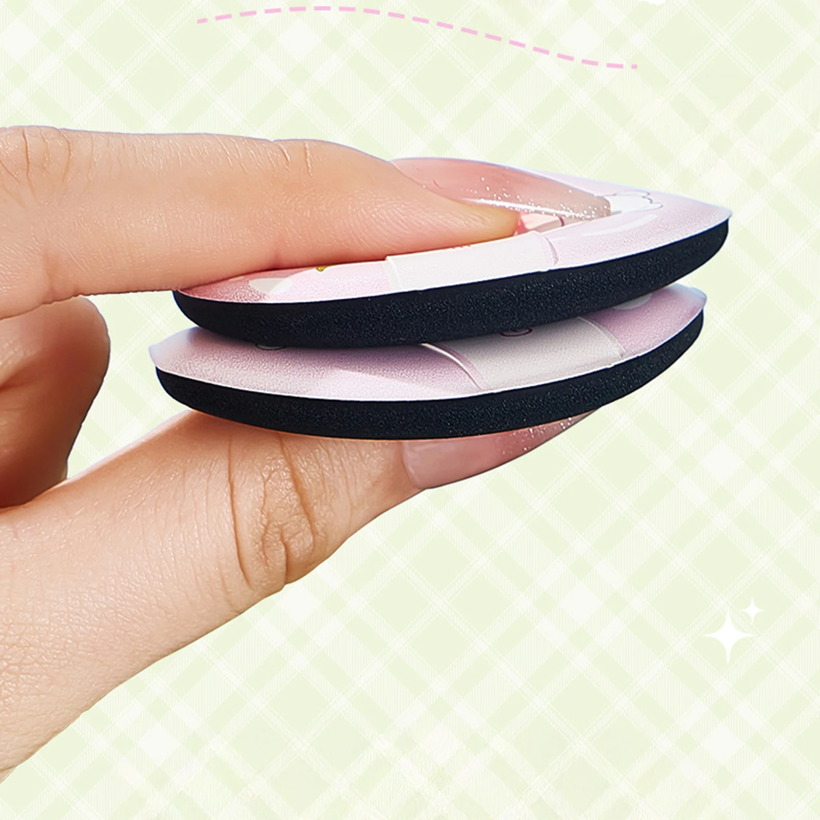 8 pièces bouffée de poudre visage cosmétique beauté des yeux outil de maquillage dessin animé éponge réutilisable lavable Mini bouffée de poudre accessoire