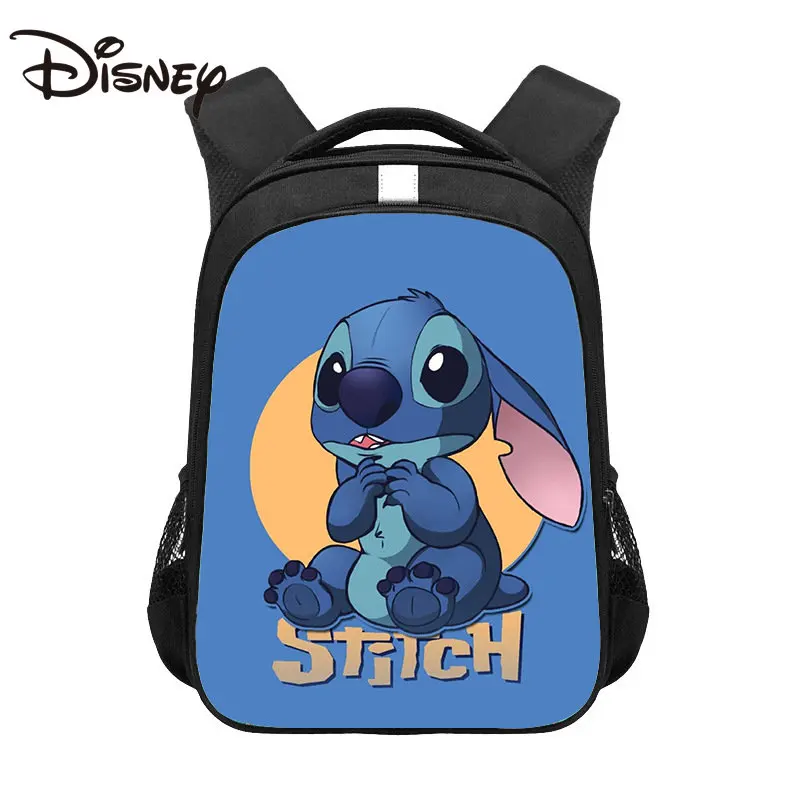 MINISO Disney Stitch Interstellar Baby Primary School School Bag 13 Inch Reflective Strip Cartoon Anime Lightweight School Bag