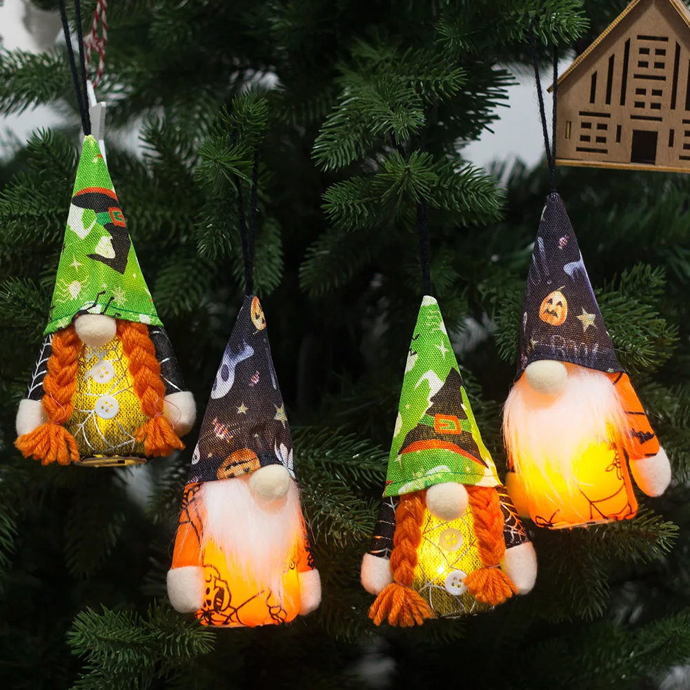 Giáng Sinh Trang Trí Đèn LED Dạ Quang Gnome Không Kén Khuôn Mặt Quốc Búp Bê Sang Trọng Đồ Chơi Cây Giáng Sinh Treo Trang Trí Navidad Năm Mới 2023