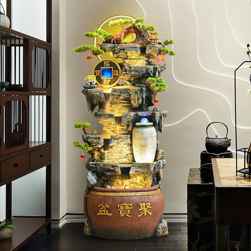 Chinese rockery flowing water fountain living room circulating water feature office decoration ornaments