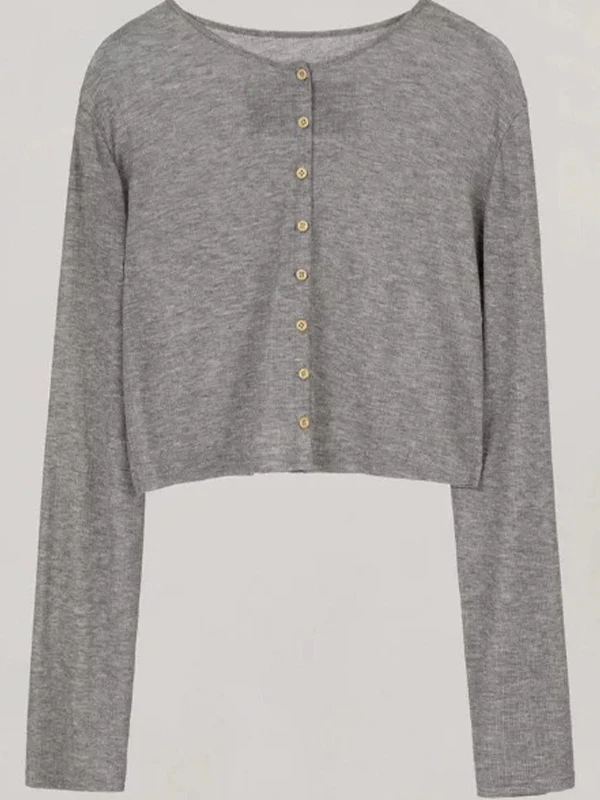Primavera Estate Nuovo Sle Sottile ort lavorato a maglia Cardigan aperto Abiti di protezione solare Top di piccole dimensioni Dolce Sle Fibra di poliestere