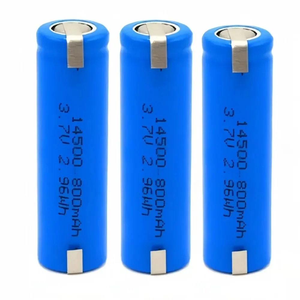 4 unids/lote 14500 batería 3,7 V 800mAh AA batería recargable de iones de litio adecuada para batería de cepillo de dientes eléctrico de juguete