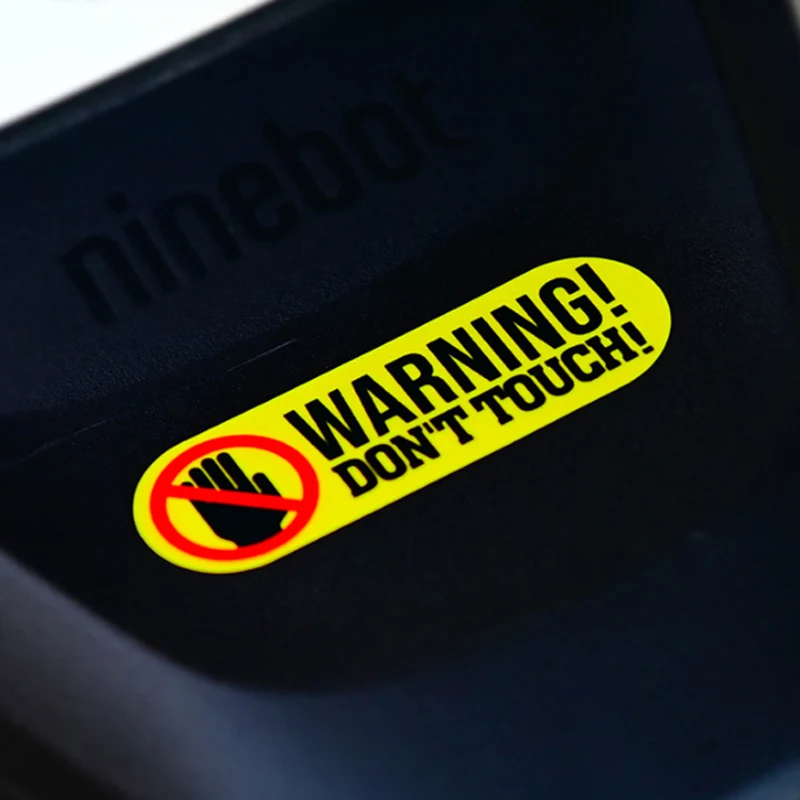 1PC WARNING DON'T TOUCH Warning Label Motorcycle Stickers for Motorbike Fuel Tank Helmet Electric Scooter Durable Vinyl Decals