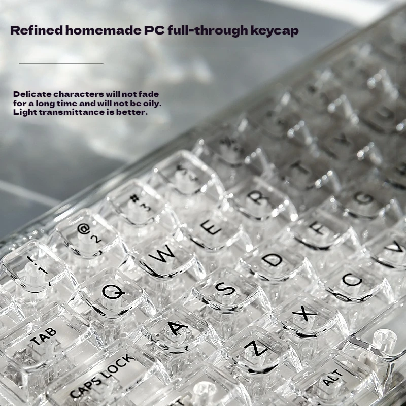 Key-Setting Universe X71 Mechanical Keyboard Three-Mode Connection Transparent Body Rgb Hot Plug Quick Trigger Gaming Keyboard - Image 6