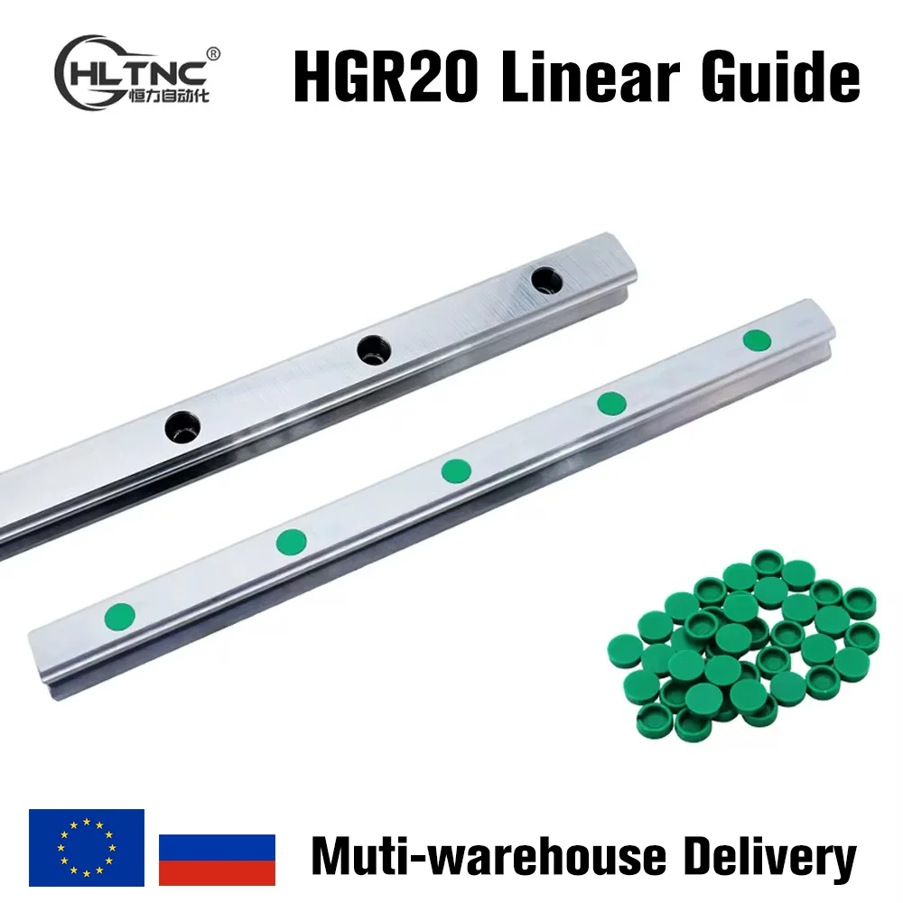 HLTNC 2Pcs 200mm 1200mm to 1500mm HGR15 Square Linear Guide Rail fit HIWIN HGH20CA HGW20CC Carriages For CNC 3D Router Engraving